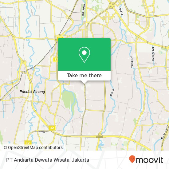 PT Andiarta Dewata Wisata, Kebayoran Baru 12150 map