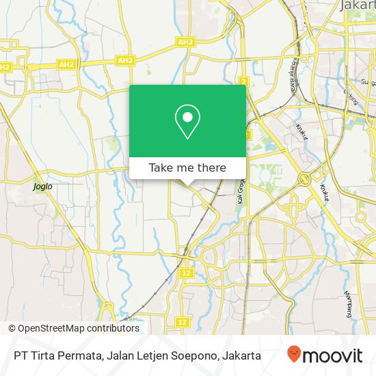 PT Tirta Permata, Jalan Letjen Soepono map