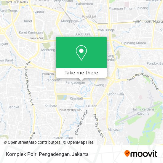 Komplek Polri Pengadengan map