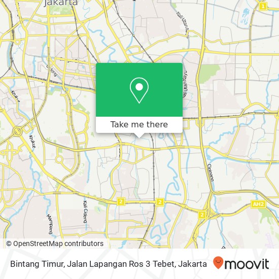 Bintang Timur, Jalan Lapangan Ros 3 Tebet map