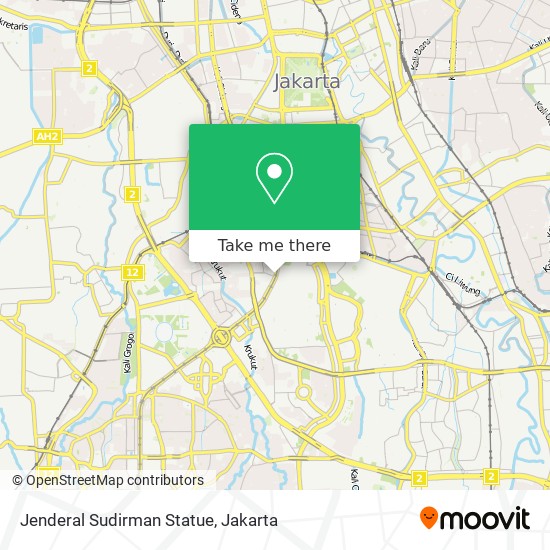 Jenderal Sudirman Statue map