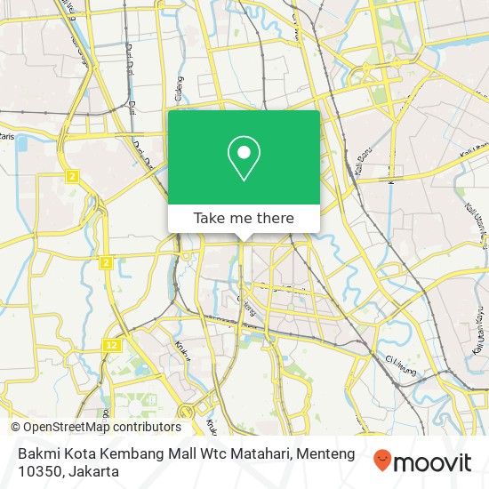 Bakmi Kota Kembang Mall Wtc Matahari, Menteng 10350 map