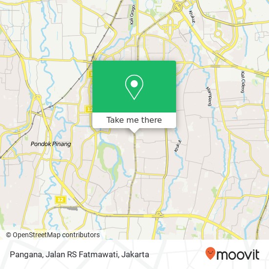 Pangana, Jalan RS Fatmawati map