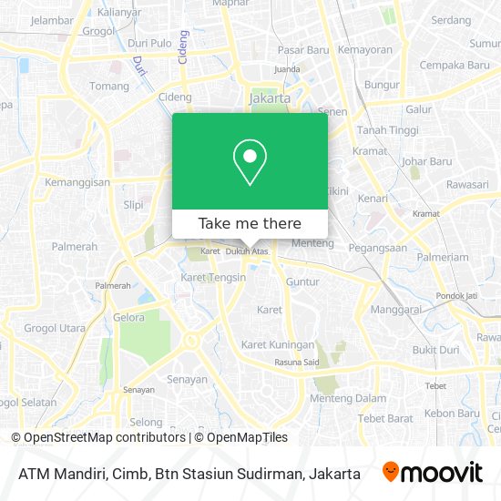 ATM Mandiri, Cimb, Btn Stasiun Sudirman map