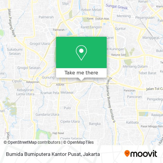 Bumida Bumiputera Kantor Pusat map