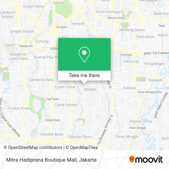 Mitra Hadiprana Boutique Mall map