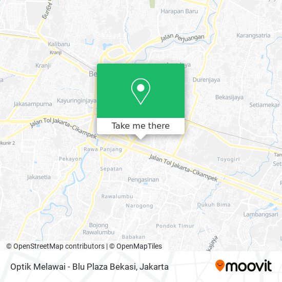 Optik Melawai - Blu Plaza Bekasi map