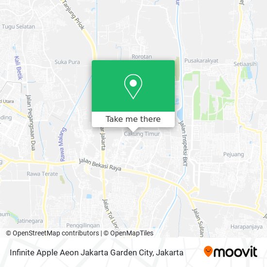 Infinite Apple Aeon Jakarta Garden City map
