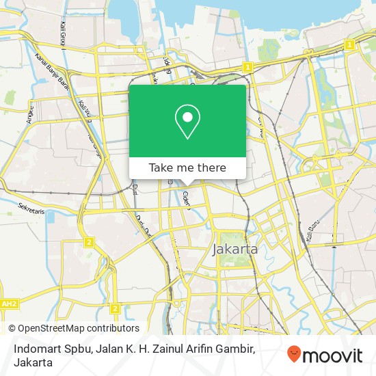 Indomart Spbu, Jalan K. H. Zainul Arifin Gambir map