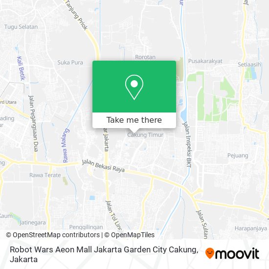 Robot Wars Aeon Mall Jakarta Garden City Cakung map