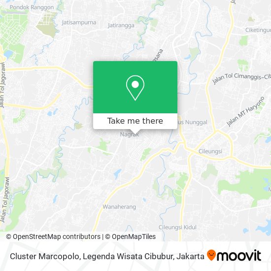 Cluster Marcopolo, Legenda Wisata Cibubur map