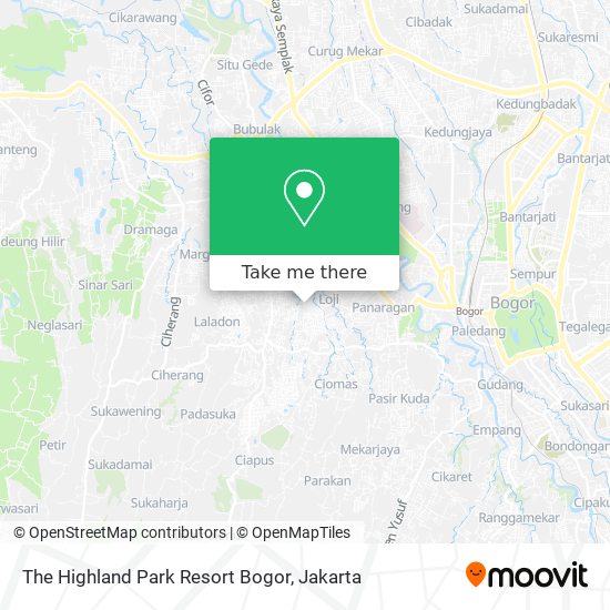 The Highland Park Resort Bogor map