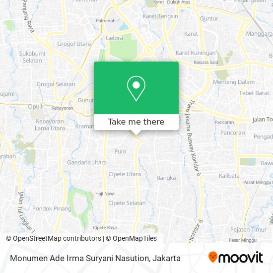 Monumen Ade Irma Suryani Nasution map