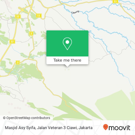 Masjid Asy Syifa, Jalan Veteran 3 Ciawi map