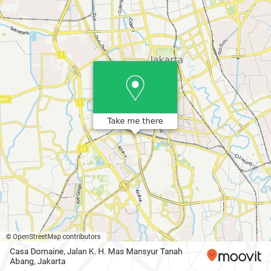 Casa Domaine, Jalan K. H. Mas Mansyur Tanah Abang map