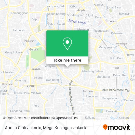 Apollo Club Jakarta, Mega Kuningan map