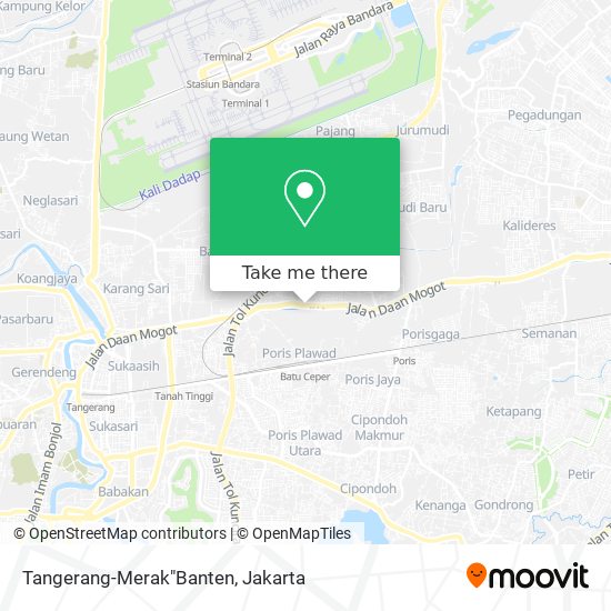 Tangerang-Merak"Banten map