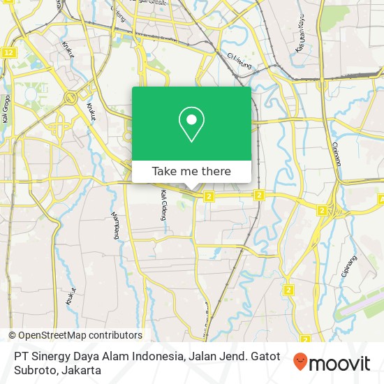 PT Sinergy Daya Alam Indonesia, Jalan Jend. Gatot Subroto map