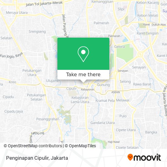 Penginapan Cipulir map