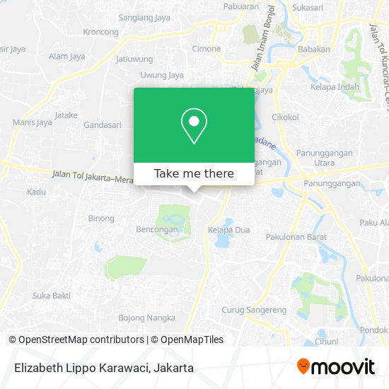 Elizabeth Lippo Karawaci map