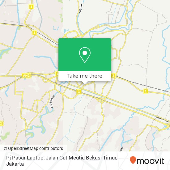 Pj Pasar Laptop, Jalan Cut Meutia Bekasi Timur map