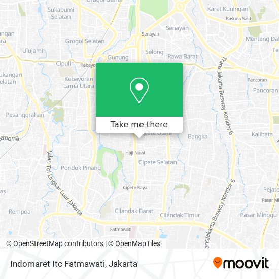 Indomaret Itc Fatmawati map