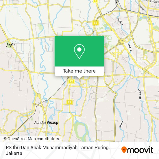 RS Ibu Dan Anak Muhammadiyah Taman Puring map