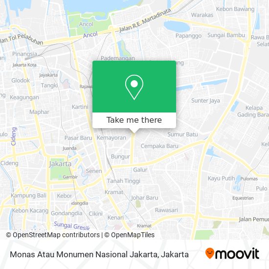 Monas Atau Monumen Nasional Jakarta map