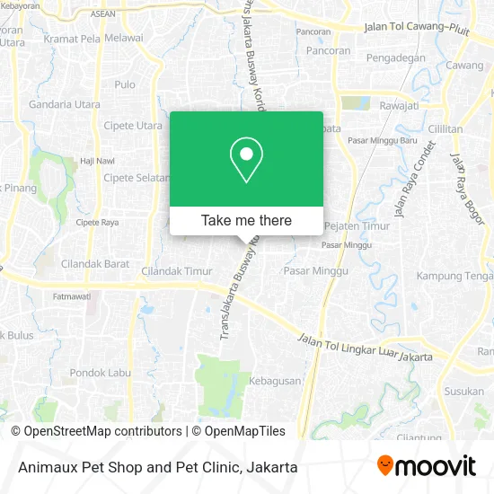 Animaux Pet Shop and Pet Clinic map