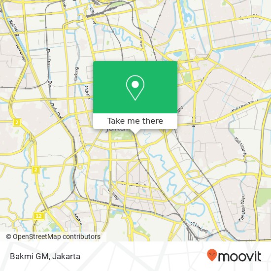 Bakmi GM, Jalan Medan Merdeka Timur map