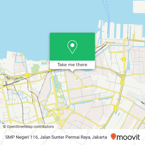 SMP Negeri 116, Jalan Sunter Permai Raya map