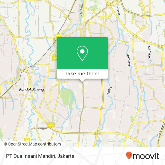 PT Dua Insani Mandiri, Kebayoran Baru 12150 map