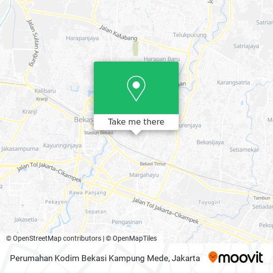 Perumahan Kodim Bekasi Kampung Mede map