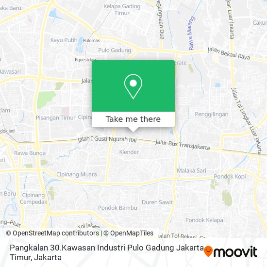 Pangkalan 30.Kawasan Industri Pulo Gadung Jakarta Timur map