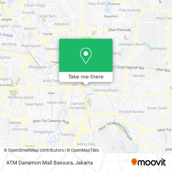 ATM Danamon Mall Bassura map