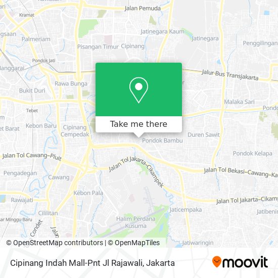 Cipinang Indah Mall-Pnt Jl Rajawali map