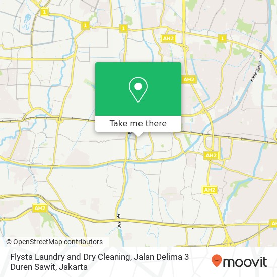 Flysta Laundry and Dry Cleaning, Jalan Delima 3 Duren Sawit map