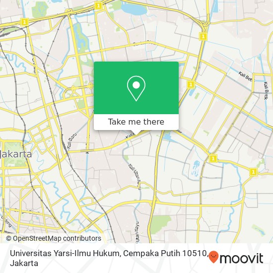 Universitas Yarsi-Ilmu Hukum, Cempaka Putih 10510 map