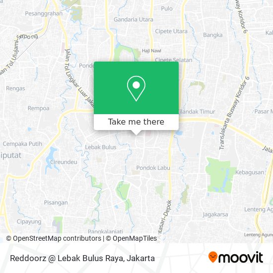Reddoorz @ Lebak Bulus Raya map