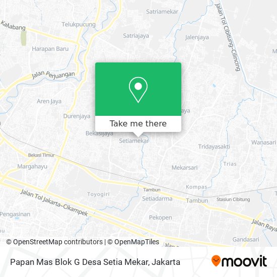 Papan Mas Blok G Desa Setia Mekar map