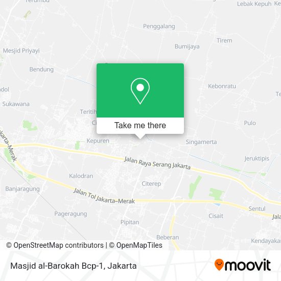 Masjid al-Barokah Bcp-1, Ciruas map
