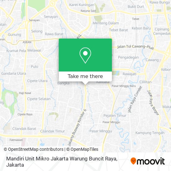 Mandiri Unit Mikro Jakarta Warung Buncit Raya map