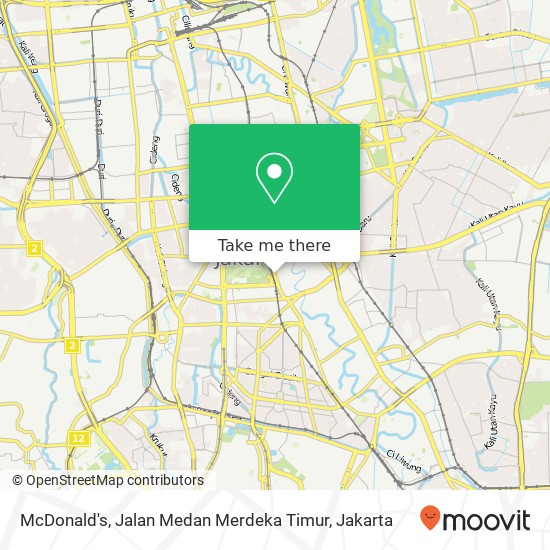 McDonald's, Jalan Medan Merdeka Timur map