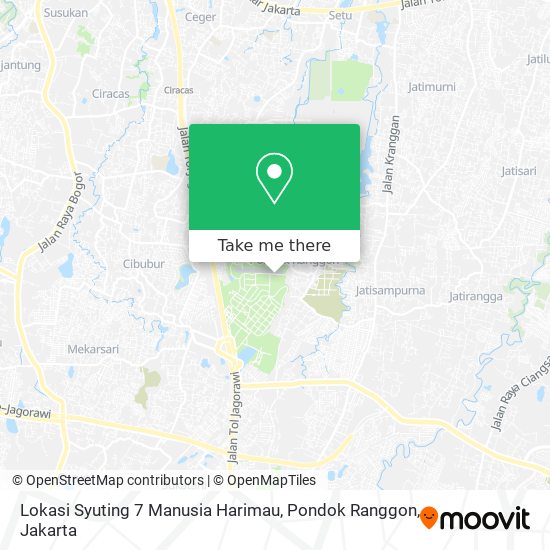 Lokasi Syuting 7 Manusia Harimau, Pondok Ranggon map