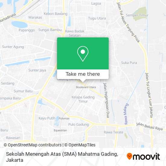Sekolah Menengah Atas (SMA) Mahatma Gading map