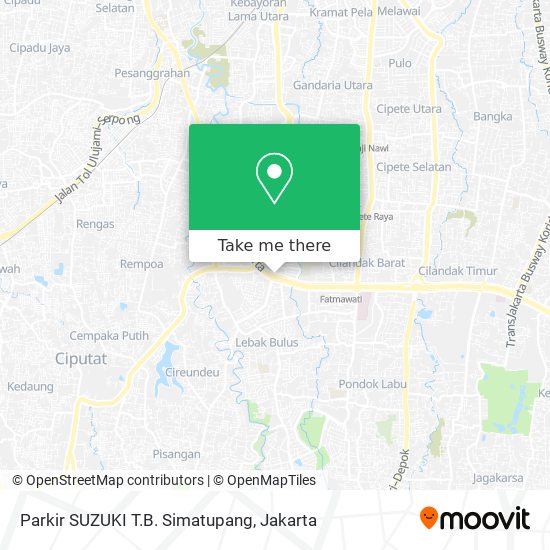 Parkir SUZUKI T.B. Simatupang map