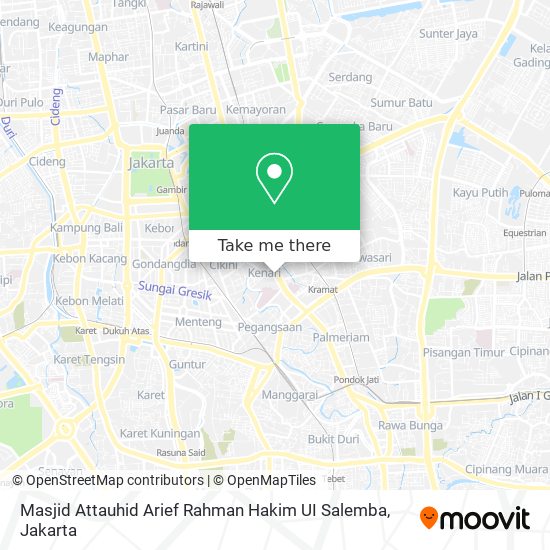 Masjid Attauhid Arief Rahman Hakim UI Salemba map