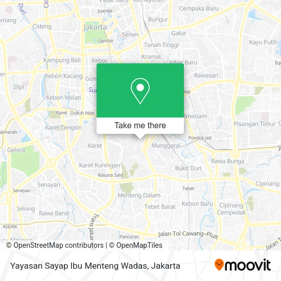 Yayasan Sayap Ibu Menteng Wadas map