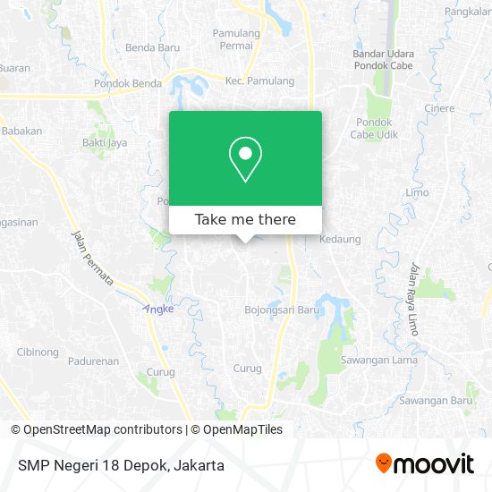 SMP Negeri 18 Depok map