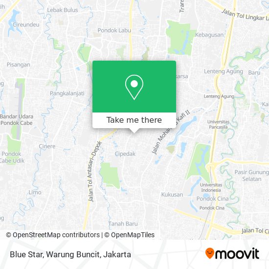 Blue Star, Warung Buncit map